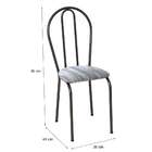 Conjunto Com 4 Cadeiras Madryn Cinza Listrado E Preto