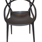 Conjunto Com 4 Cadeiras Monobloco Allegra Preta