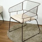 Conjunto Com 4 Cadeiras Para Sala De Estar Texas Aço Corten/b