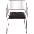 Conjunto Com 4 Cadeiras Para Sala De Estar Texas Aço Corten/p