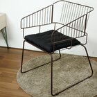 Conjunto Com 4 Cadeiras Para Sala De Estar Texas Aço Corten/p