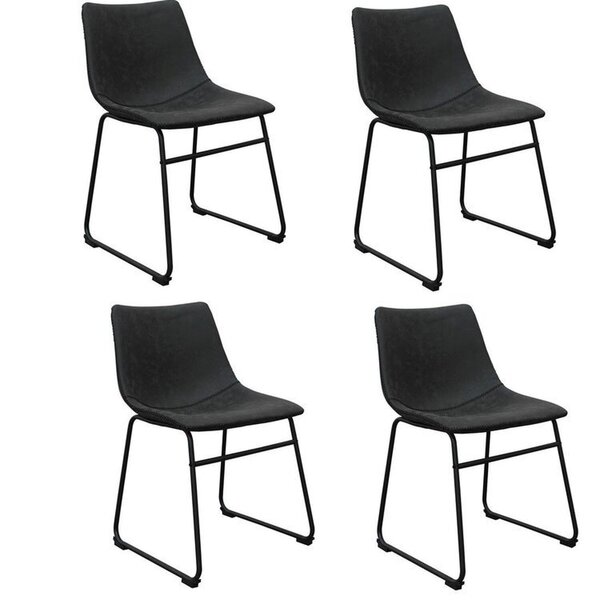 Conjunto Com 4 Cadeiras Para Sala De Jantar Bruna Preto