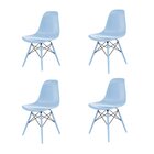 Conjunto Com 4 Cadeiras Para Sala De Jantar Eames Pp Dsw Inj