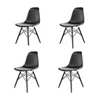 Conjunto Com 4 Cadeiras Para Sala De Jantar Eames Pp Dsw Inj