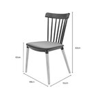 Conjunto Com 4 Cadeiras Para Sala De Jantar Windsor Pp Azul Z