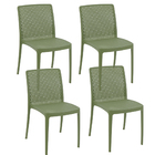 Conjunto Com 4 Cadeiras Tramontina Isabelle Em Polipropileno
