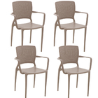 Conjunto Com 4 Cadeiras Tramontina Safira Em Polipropileno E