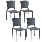Conjunto Com 4 Cadeiras Tramontina Safira Summa Em Polipropil