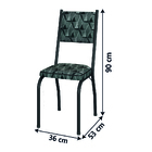 Conjunto Com 4 Cadeiras Tubular Diana Preto Fosco Assento Mos