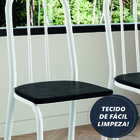Conjunto Com 4 Cadeiras Tubular Diva Branco/preto Artefamol