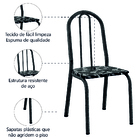 Conjunto Com 4 Cadeiras Tubular Diva Preto Craquelado/floral