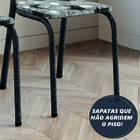 Conjunto Com 4 Cadeiras Tubular Diva Preto Craquelado/folha A