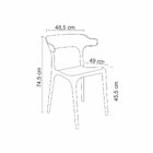 Conjunto Com 4 Cadeiras Valéria 74,5cm X 49cm X 48,5cm  Fendi