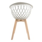 Conjunto Com 4 Cadeiras Web Branca - Base Wood