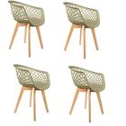 Conjunto Com 4 Cadeiras Web Fendi - Base Wood