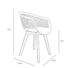 Conjunto Com 4 Cadeiras Web Preta - Base Wood