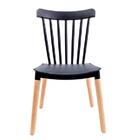 Conjunto Com 4 Cadeiras Windsor Preto