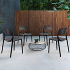 Conjunto Com 4 Cadeiras Zoe Preta Em Polipropileno Moderna Mo