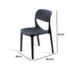 Conjunto Com 4 Cadeiras Zoe Preta Em Polipropileno Moderna Mo