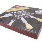 Conjunto Com 4 Facas + Tabua De Vidro Com Madeira Imantada Pa