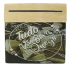 Conjunto Com 4 Facas + Tabua De Vidro Com Madeira Imantada Pa