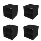 Conjunto Com 4 Nichos Com Prateleira Montana  Preto