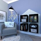 Conjunto Com 4 Nichos Com Prateleira Montana  Preto