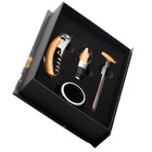 Conjunto Com 4 Peças Em Aço Inox Para Vinho Com Caixa