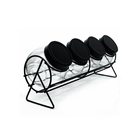 Conjunto Com 4 Potinhos Para Temperos, Doces, Condimentos + S