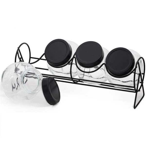 Conjunto Com 4 Potinhos Para Temperos, Doces, Condimentos + S