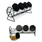 Conjunto Com 4 Potinhos Para Temperos, Doces, Condimentos + S