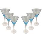 Conjunto Com 4 Taças Para Martini Azul Turquesa