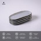 Conjunto Com 4 Travessas Oval Rasa Mini Orgânico Dust 16,5x8cm