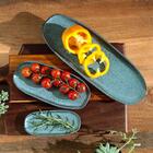 Conjunto Com 4 Travessas Oval Rasa Mini Orgânico Night Sky 16