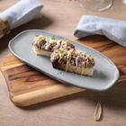 Conjunto Com 4 Travessas Oval Rasa Pequena Orgânico Dust 23x1