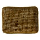 Conjunto Com 4 Travessas Retangular Pequena Juta Âmbar 18x14c