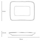 Conjunto Com 4 Travessas Retangular Pequena Juta Preto Matte