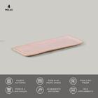 Conjunto Com 4 Travessas Retangular Pequena Orgânico Litchi 2