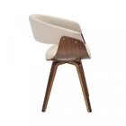 Conjunto Com 5 Caderias Para Sala De Jantar Betina Creme