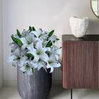 Conjunto Com 6 Buquês De Lírio Artificial - Decoração Clássic