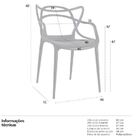 Conjunto Com 6 Cadeiras Allegra Preta Polipropileno