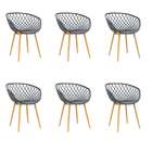 Conjunto Com 6 Cadeiras Clarice Preta