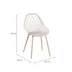 Conjunto Com 6 Cadeiras Cloe Nude