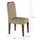 Conjunto Com 6 Cadeiras Delos Suede Amassado Castor E Chocola