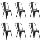 Conjunto Com 6 Cadeiras Iron Preto