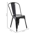 Conjunto Com 6 Cadeiras Iron Preto