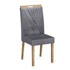 Conjunto Com 6 Cadeiras Madeira Maciça Lara Cinamomo/grafite