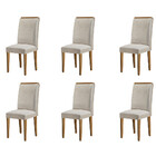 Conjunto Com 6 Cadeiras Para Sala De Jantar Lunara