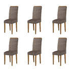 Conjunto Com 6 Cadeiras Para Sala De Jantar Lunara