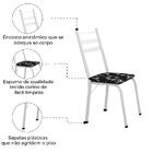 Conjunto Com 6 Cadeiras Tubular Itália Artefamol Branco